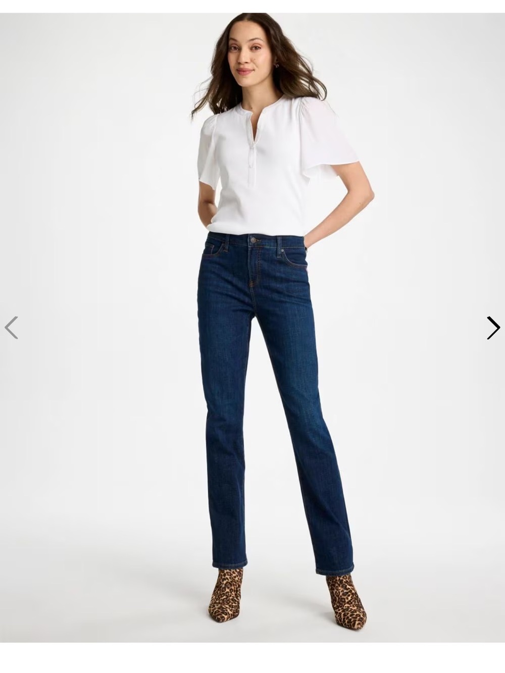 Chico's Dark Blue So Lifting Straight-Leg Jeans Size 12